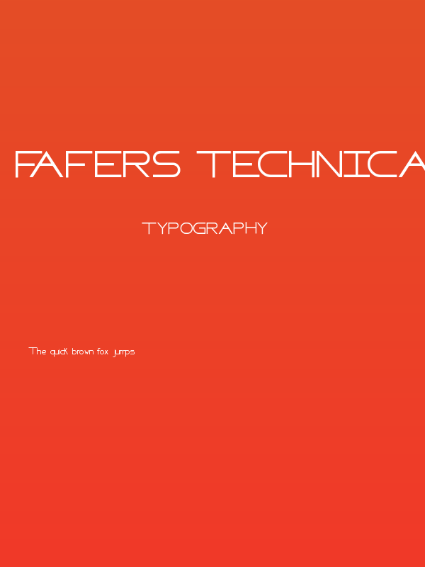 FAFERS Technical Font Poster
