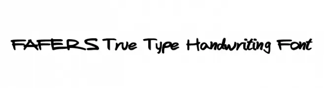 FAFERS True Type Handwriting Font 