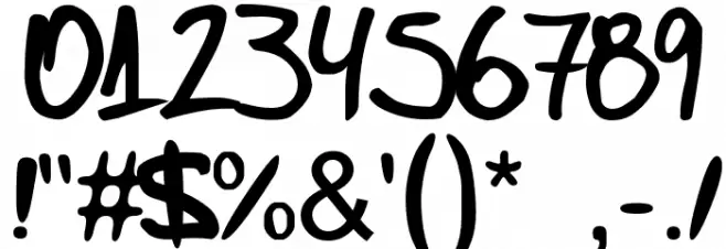 FAFERS True Type Handwriting Font Font OTHER CHARS