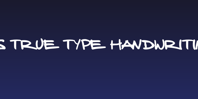 FAFERS True Type Handwriting Font Social Header