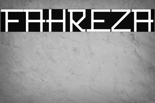 FAHREZA Font examples