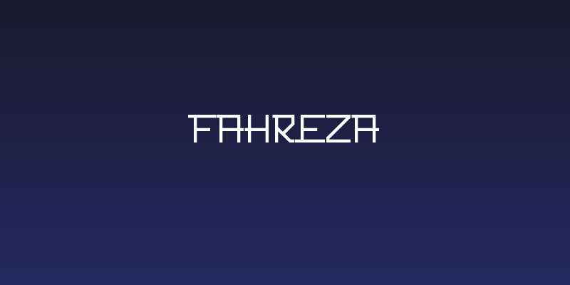 FAHREZA Social Header