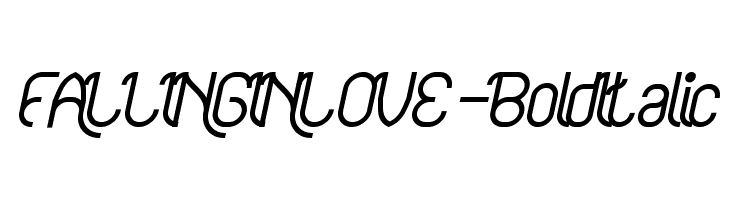 FALLINGINLOVE-BoldItalic  font caratteri gratis