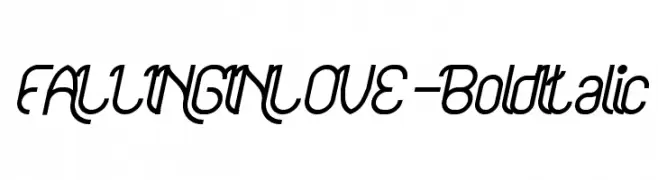 FALLINGINLOVE-BoldItalic  font caratteri gratis