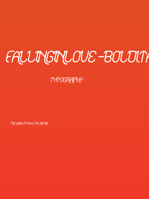 FALLINGINLOVE-BoldItalic Poster