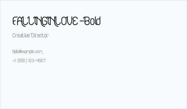 FALLINGINLOVE-Bold Business Card