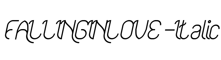 FALLINGINLOVE-Italic  les polices de caractères gratuit tlcharger