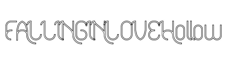 FALLINGINLOVEHollow Font