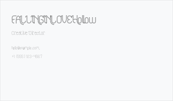 FALLINGINLOVEHollow Business Card