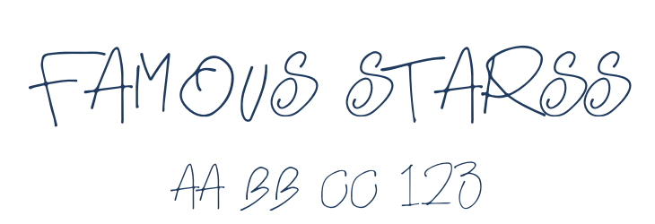 FAMOUS STARSS Font Preview