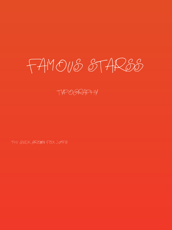 FAMOUS STARSS Poster