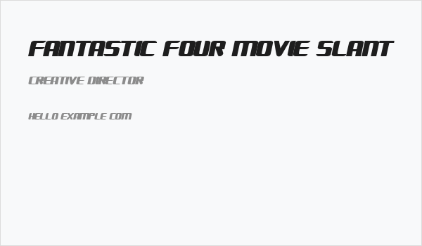 FANTASTIC FOUR MOVIE SLANT Business Card