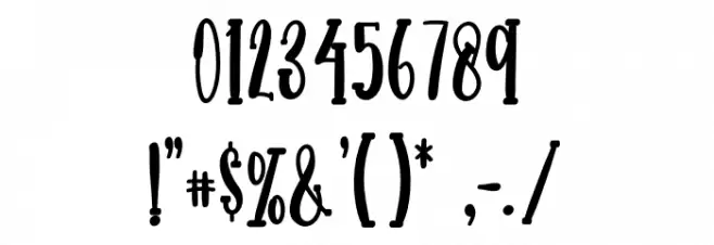 FARMHOUSE RECIPE Font OTHER CHARS