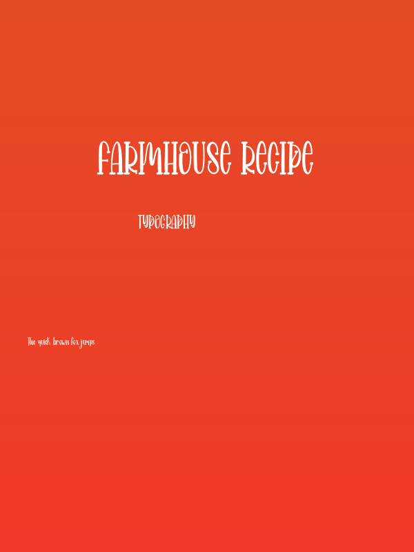 FARMHOUSE RECIPE Poster