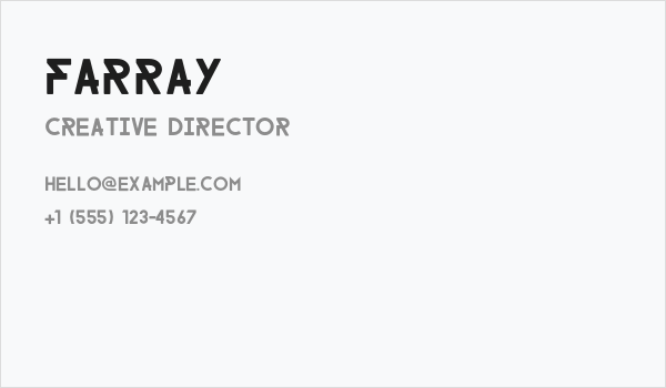 FARRAY Business Card