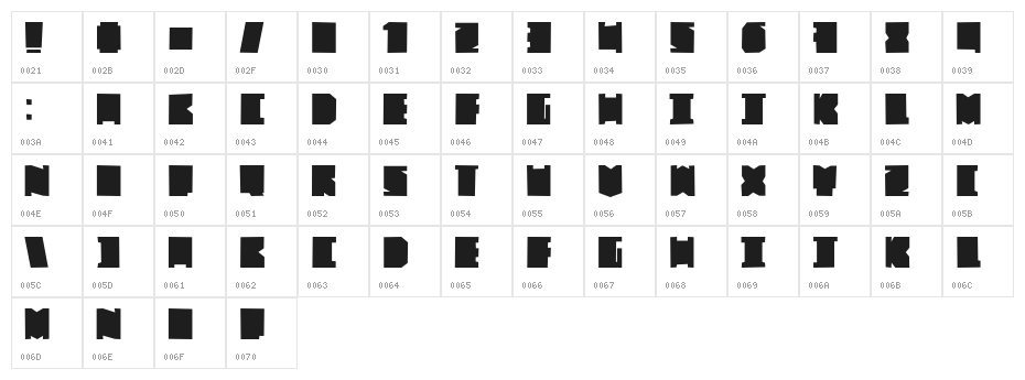 FAT BROSSRegular Character Map