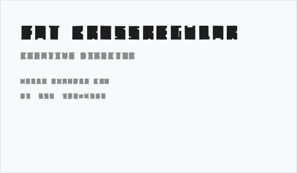 FAT BROSSRegular Business Card