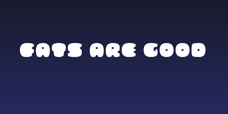 FATS ARE GOOD Social Header