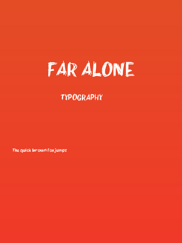 FaR ALoNE Poster