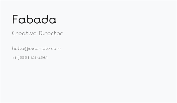 Fabada Business Card