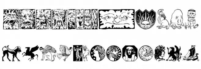 Fabeldyr Font LOWERCASE