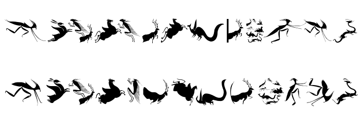 Fabeltiere04 Font LOWERCASE