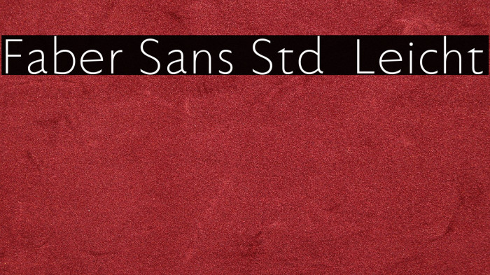 Faber Sans Std 45 Leicht Example 2