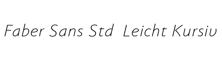 Faber Sans Std 46 Leicht Kursiv  Скачать бесплатные шрифты
