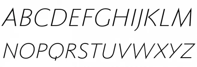 Faber Sans Std 46 Leicht Kursiv Polices MAJUSCULES