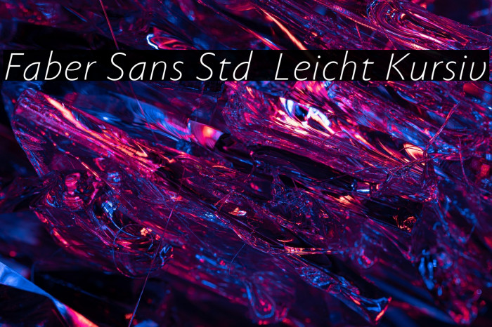 Faber Sans Std 46 Leicht Kursiv Example 3