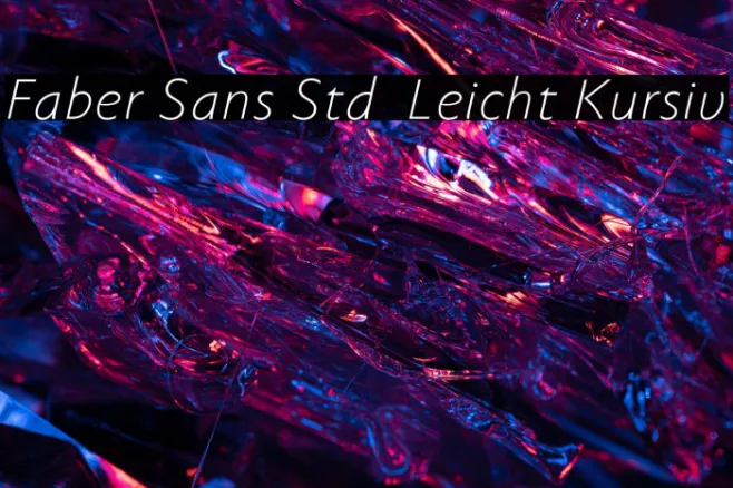 Faber Sans Std 46 Leicht Kursiv Example 3