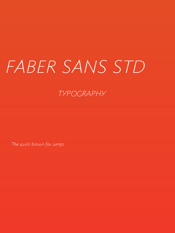 Faber Sans Std 46 Leicht Kursiv Poster