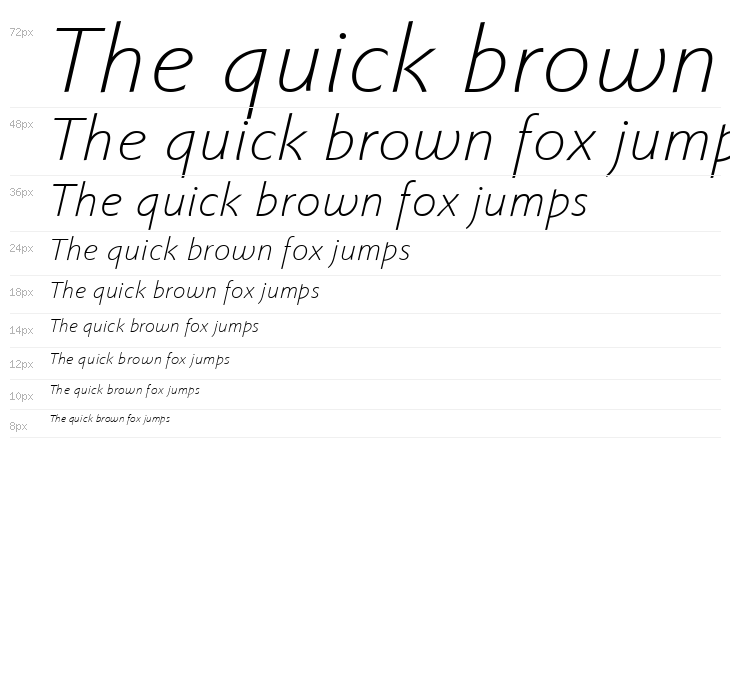 Faber Sans Std 46 Leicht Kursiv Waterfall