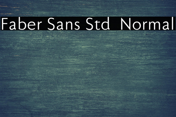 Faber Sans Std 55 Normal Example 2