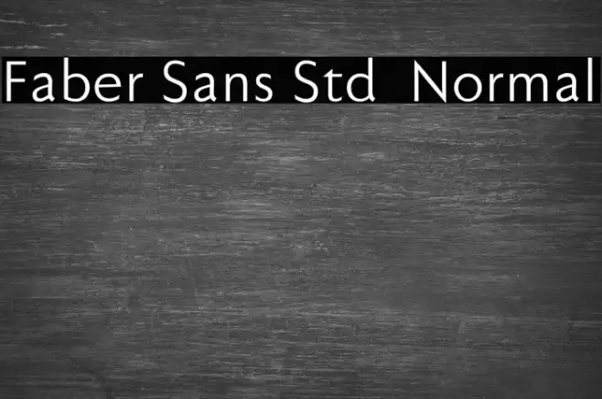 Faber Sans Std 55 Normal Шрифта examples