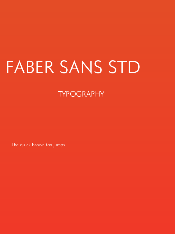 Faber Sans Std 55 Normal Poster