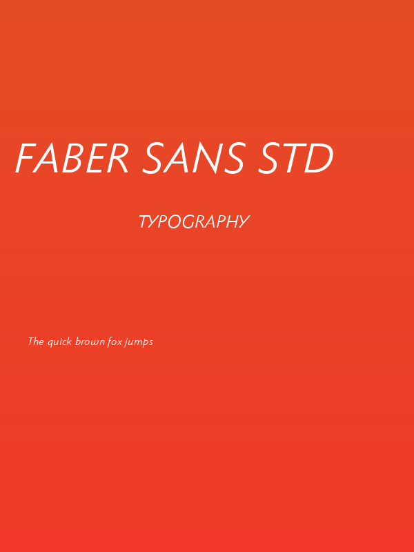 Faber Sans Std 56 Normal Kursiv Poster