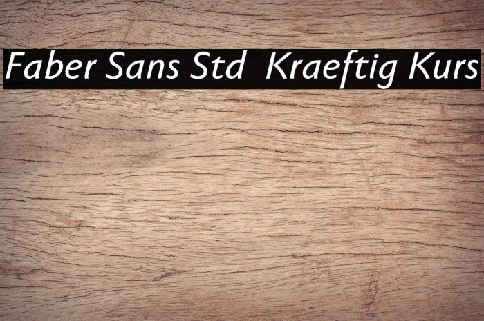 Faber Sans Std 66 Kraeftig Kurs Example 2