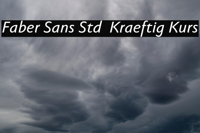 Faber Sans Std 66 Kraeftig Kurs Example 3