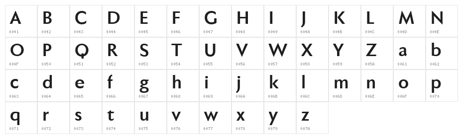 Faber Sans Std 75 Halbfett Character Map