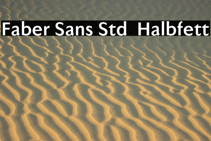 Faber Sans Std 75 Halbfett Example 1