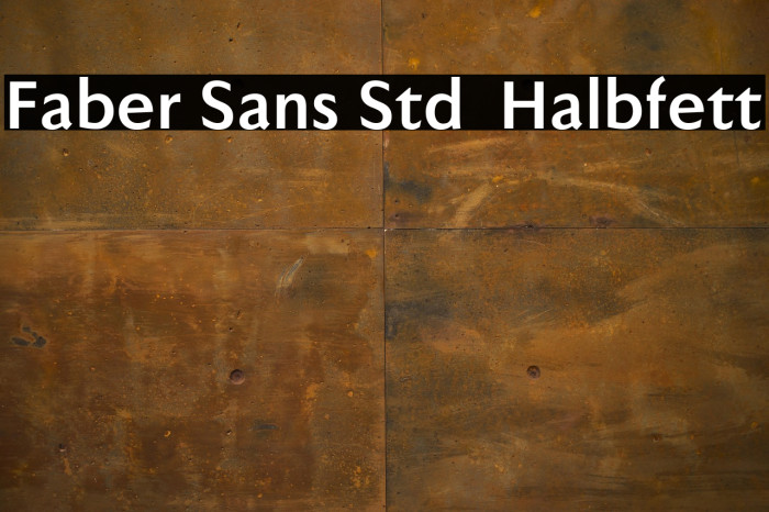 Faber Sans Std 75 Halbfett Example 2