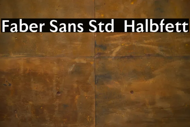 Faber Sans Std 75 Halbfett Example 2