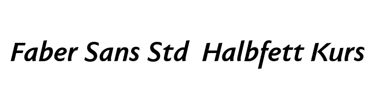 Faber Sans Std 76 Halbfett Kurs  Frei Schriftart Herunterladen