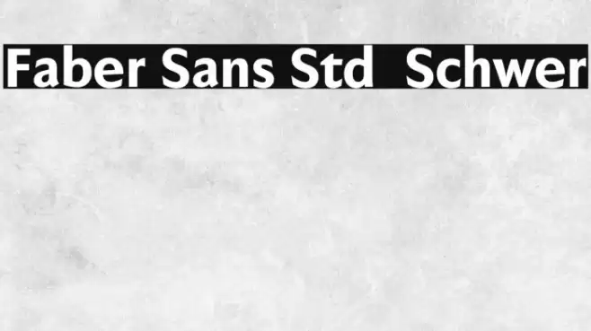 Faber Sans Std 85 Schwer Font examples