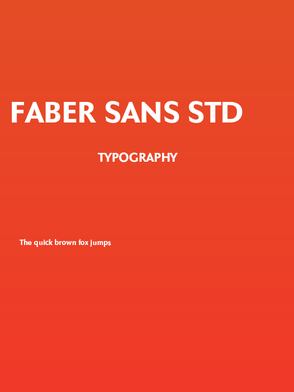 Faber Sans Std 85 Schwer Poster