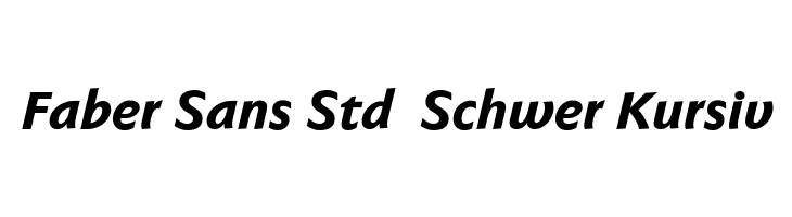 Faber Sans Std 86 Schwer Kursiv  フリーフォントのダウンロード