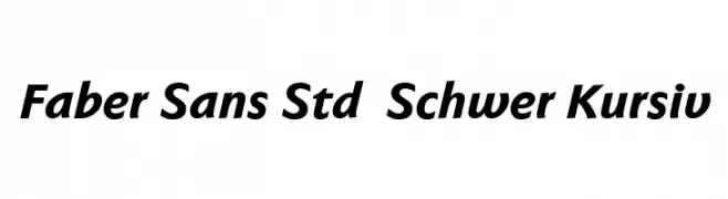 Faber Sans Std 86 Schwer Kursiv  font caratteri gratis