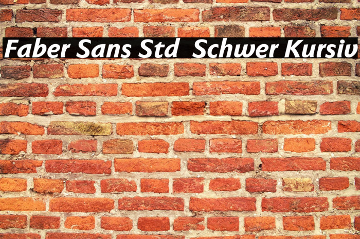 Faber Sans Std 86 Schwer Kursiv Example 3