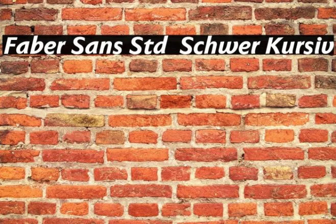 Faber Sans Std 86 Schwer Kursiv Example 3